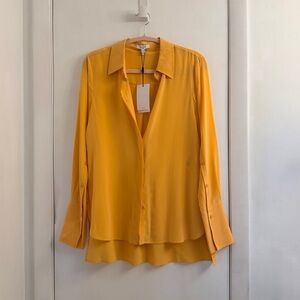 Reiss London Orange Silk Blouse NWT